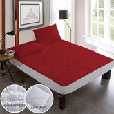 Ultra Soft Cotton Quilted 100% Waterproof Mattress Protector (Maroon)
