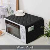 Waterproof Quilted Microwave Oven Cover Black