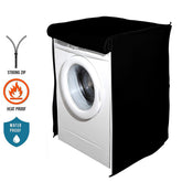 Waterproof Front Loaded Washing Machine Cover (Black Color - All Sizes Available)