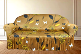 Printed Jersy Sofa Cover Copper