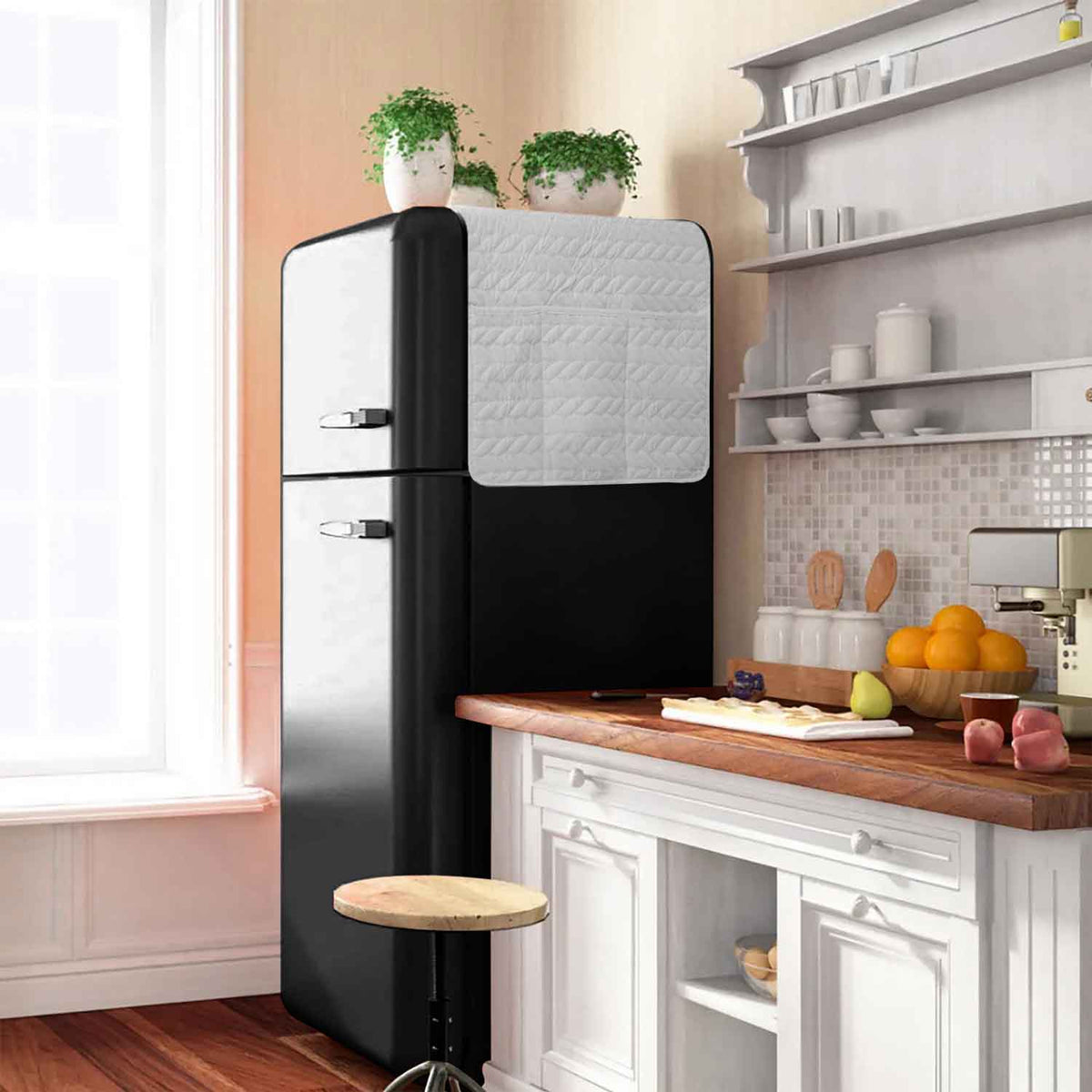 Ultrasonic Fridge Cover - Silver Grey