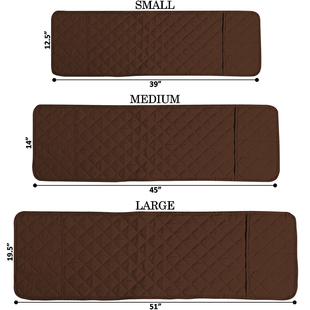 Waterproof Quilted Microwave Oven Cover - Chocolate Brown