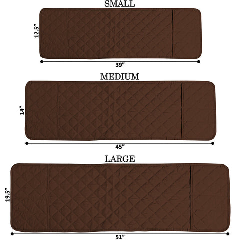 Waterproof Quilted Microwave Oven Cover - Chocolate Brown