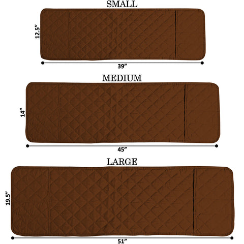 Waterproof Quilted Microwave Oven Cover - Brown