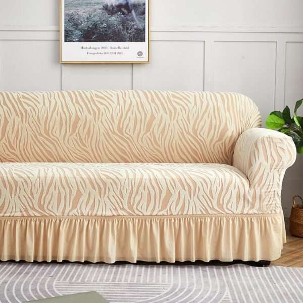 Skin Brown Zebra Velvet Sofa Cover - Image 5