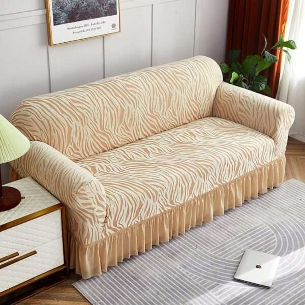 Skin Brown Zebra Velvet Sofa Cover - Image 2