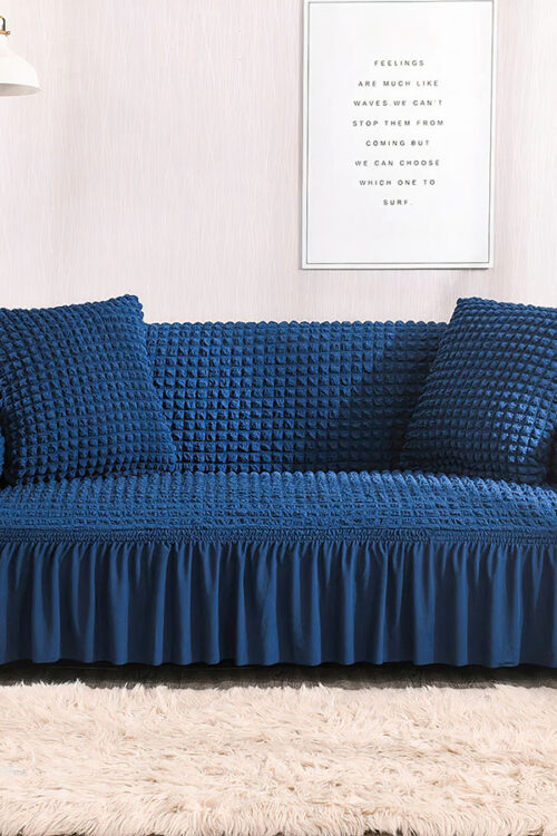 Blue Bubble Sofa Cover ( Turkish Style )