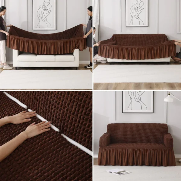 Brown Bubble Sofa Cover ( Turkish Style ) - Image 2