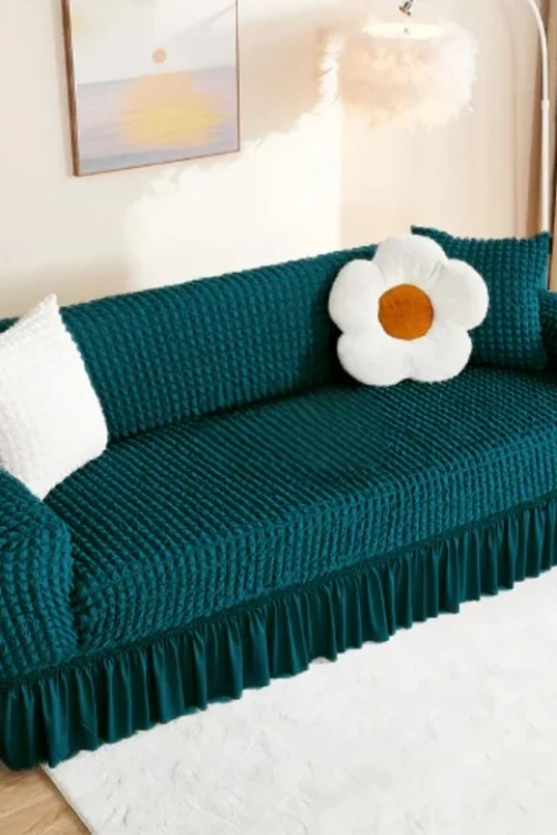 Teal Bubble Sofa Cover – Turkish Style