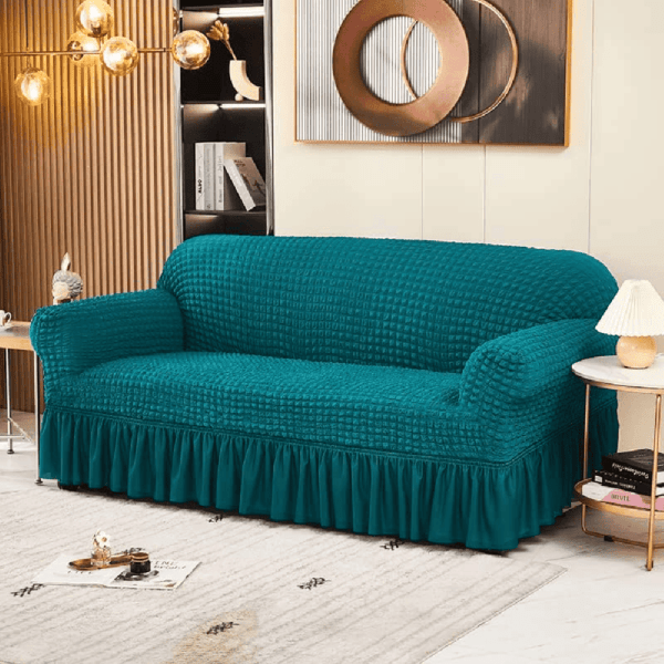 Teal Bubble Sofa Cover - Turkish Style - Image 2