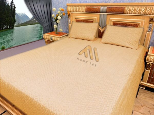 Golden Quilted micro fabric Bedsheet