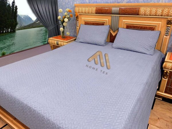 Light Gray Quilted micro fabric Bedsheet