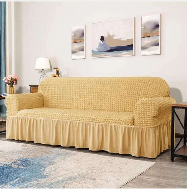 Yellow Bubble Sofa Cover - Turkish Style - Image 2